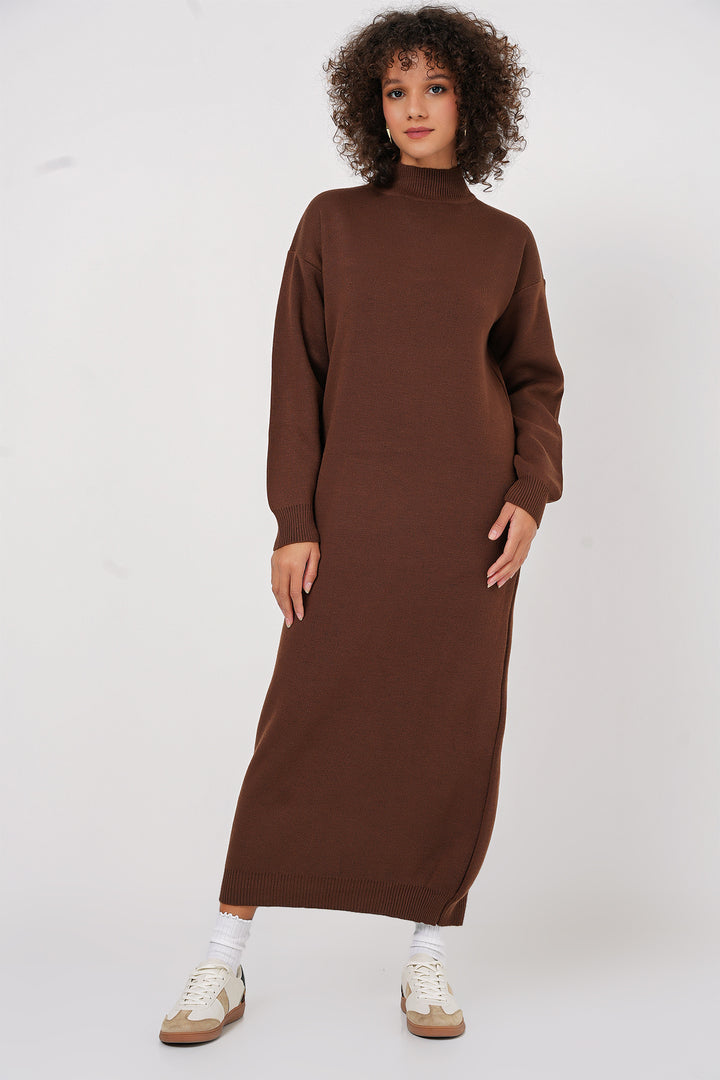 Bigdart 15890 Robe Tricot Longue - Marron