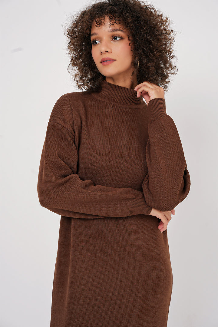Bigdart 15890 Robe Tricot Longue - Marron
