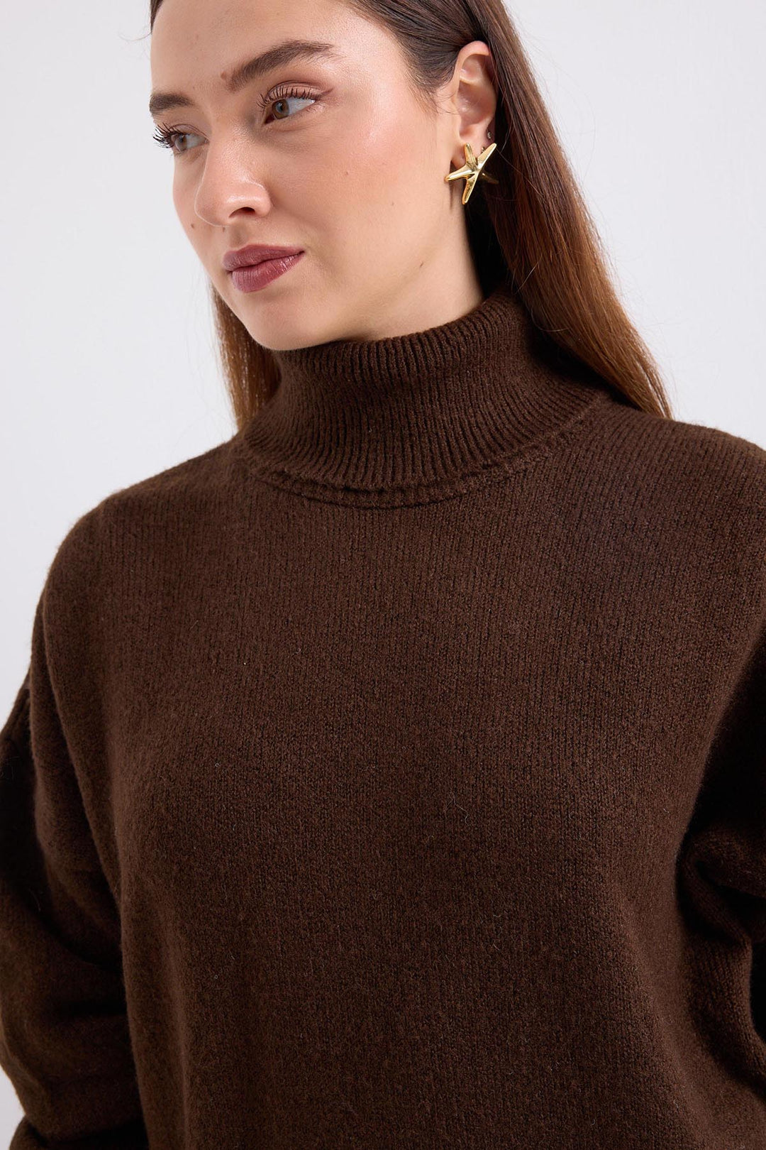 Bigdart 15891 Ensemble tricot jupe pull - Marron