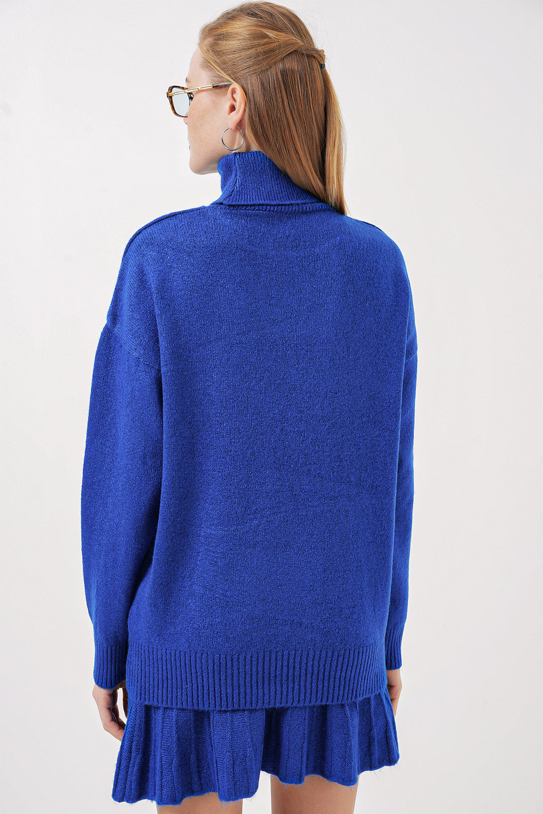 Bigdart 15891 Ensemble de tricot avec jupe - Bleu roi