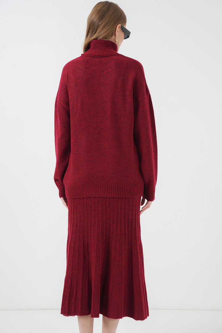 Bigdart 15892 Ensemble Tricot Jupe Pull - Rouge