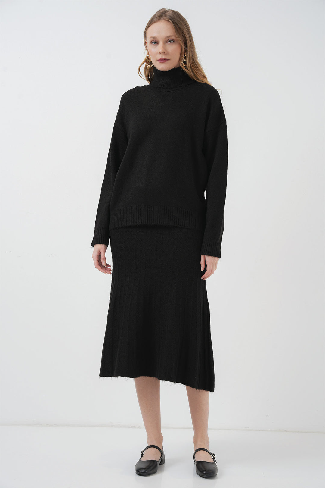 Bigdart 15892 Ensemble Tricot Jupe Pull - Noir