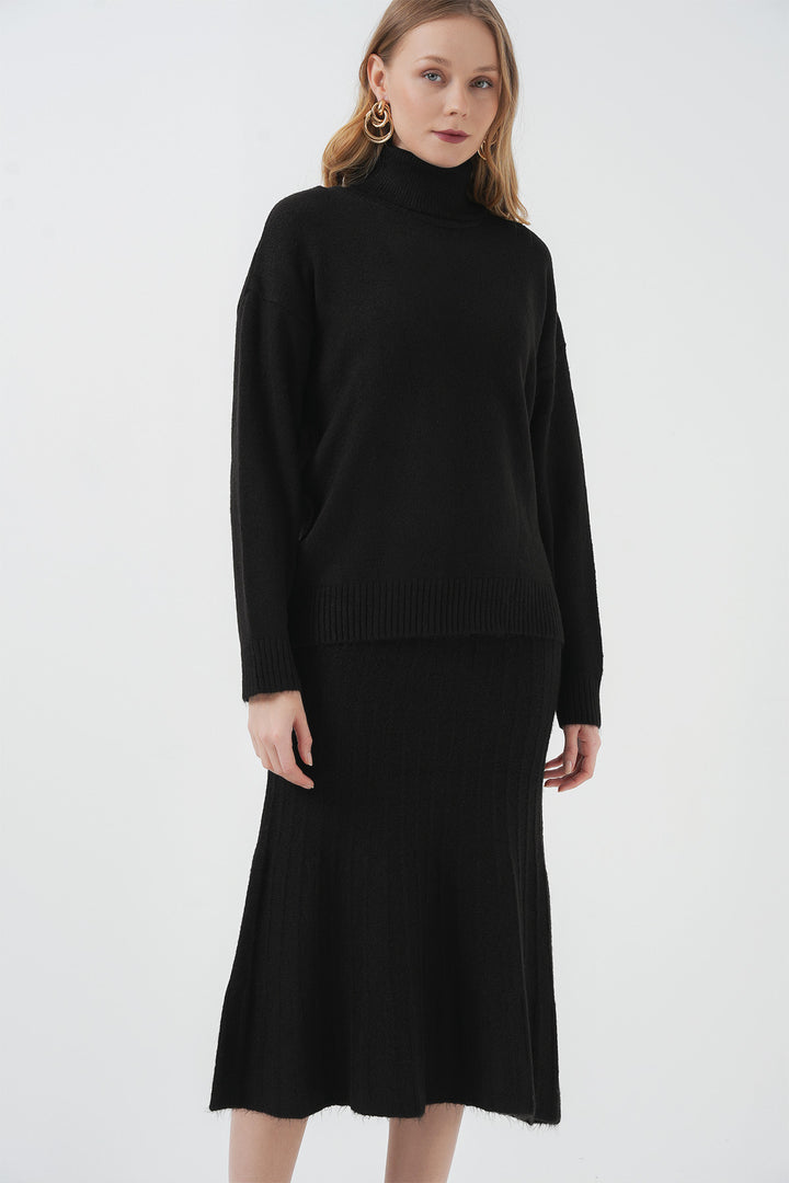 Bigdart 15892 Ensemble Tricot Jupe Pull - Noir