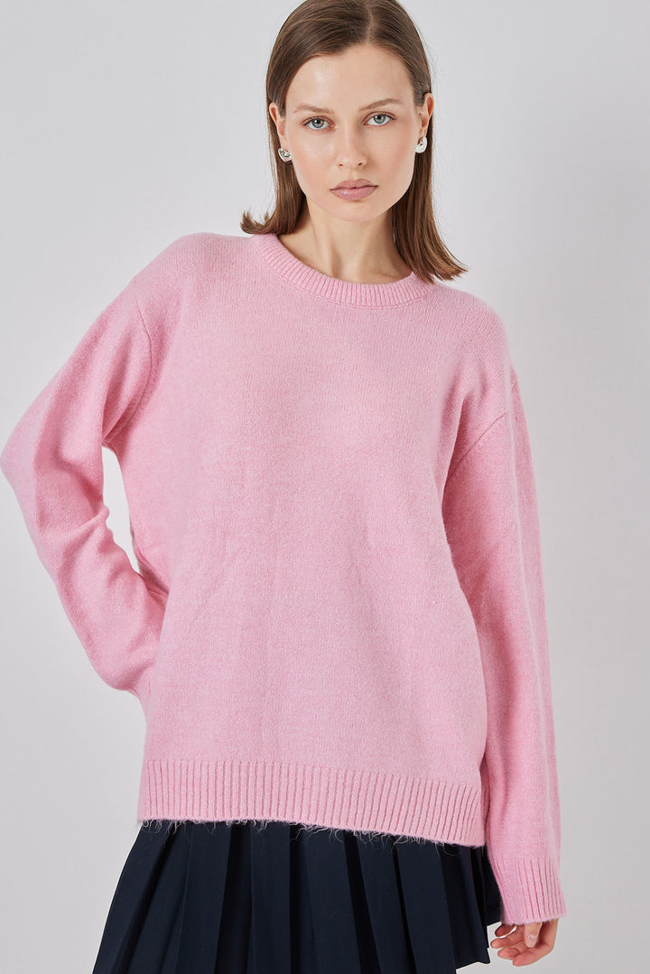 Bigdart 15895 Femme Pull Tricot Oversize - Rose
