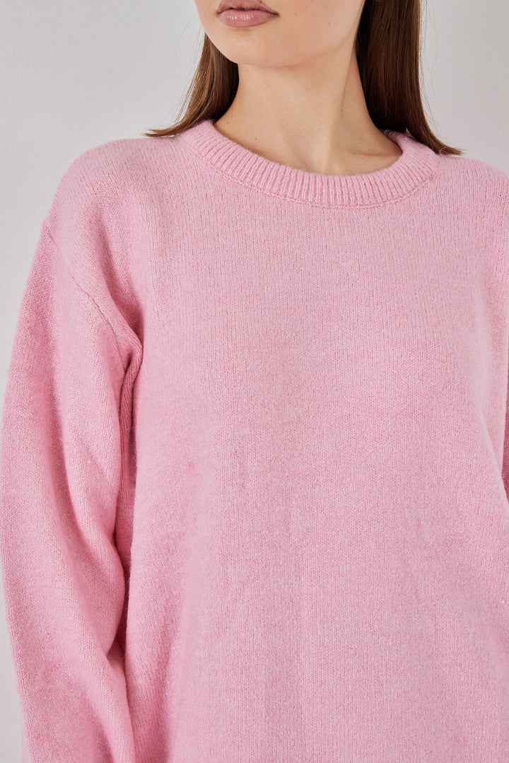 Bigdart 15895 Femme Pull Tricot Oversize - Rose