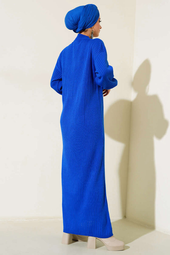 Bigdart Robe en tricot longue de hijab 15900 - Bleu roi