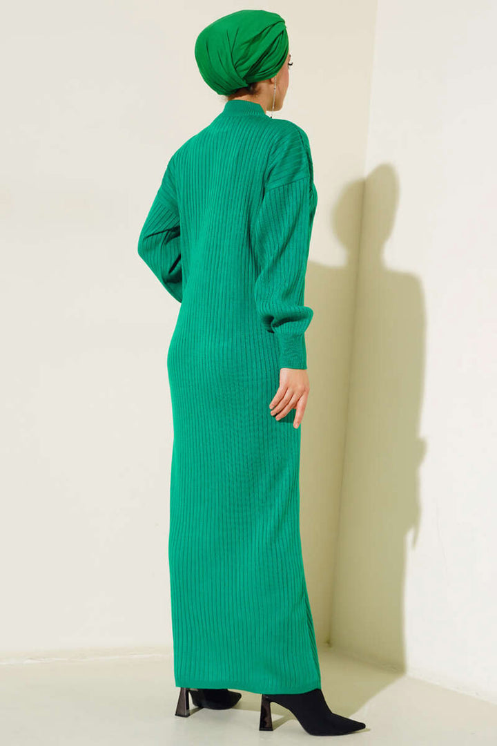 Bigdart 15900 Robe Tricotée Modeste - Vert