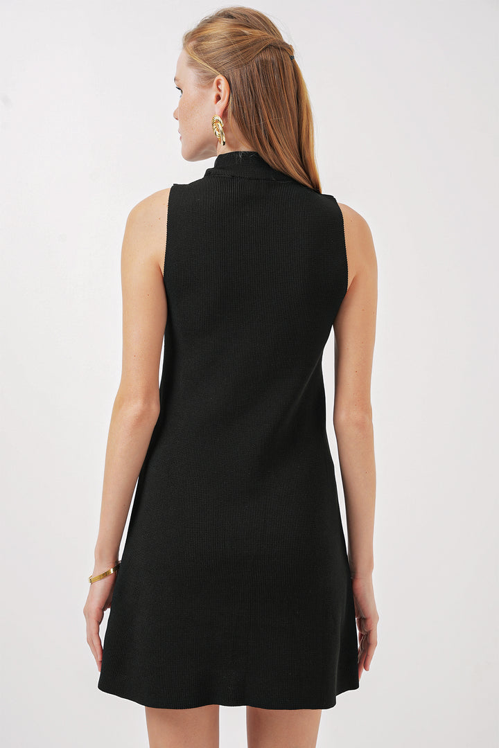 Bigdart 15906 Robe en tricot sans manches - Noir