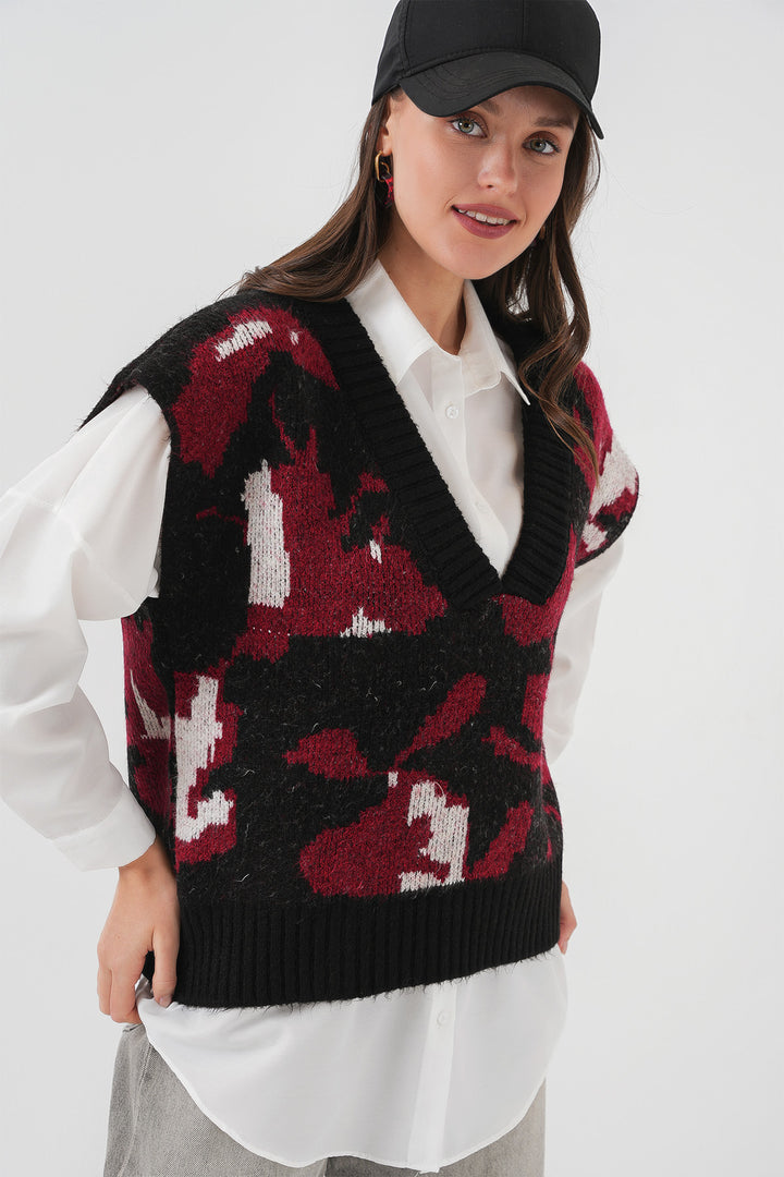 Bigdart Gilet Tricot Oversize Femme 15923 - Noir