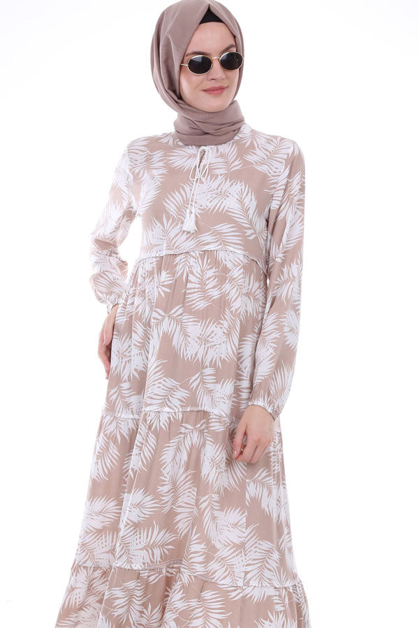 Bigdart 1627 Robe modeste à lacets - Beige