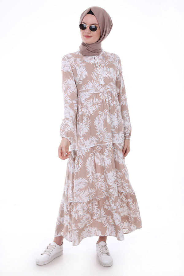 Bigdart 1627 Robe modeste à lacets - Beige