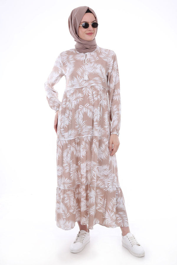 Bigdart 1627 Robe modeste à lacets - Beige