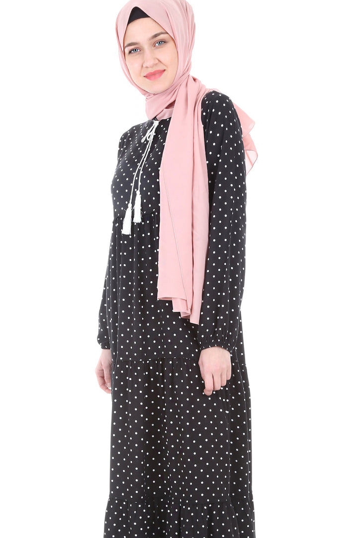 Bigdart 1627 Robe de modestie avec lien au cou - F. Noir