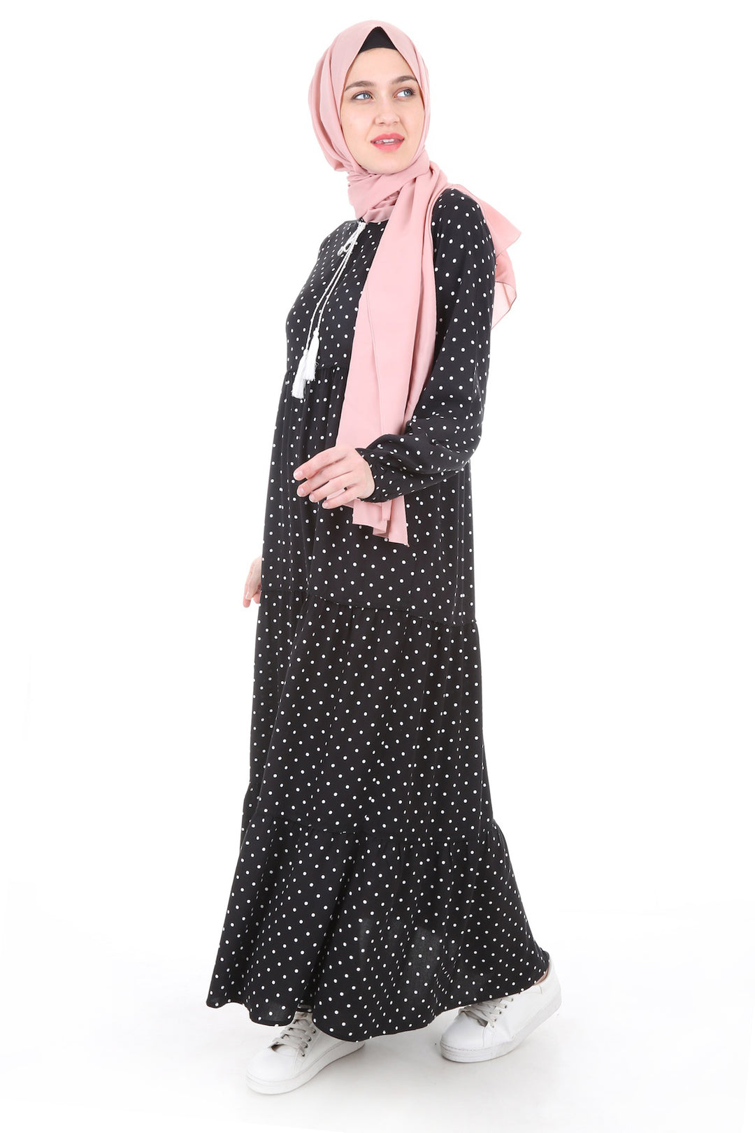 Bigdart 1627 Robe de modestie avec lien au cou - F. Noir