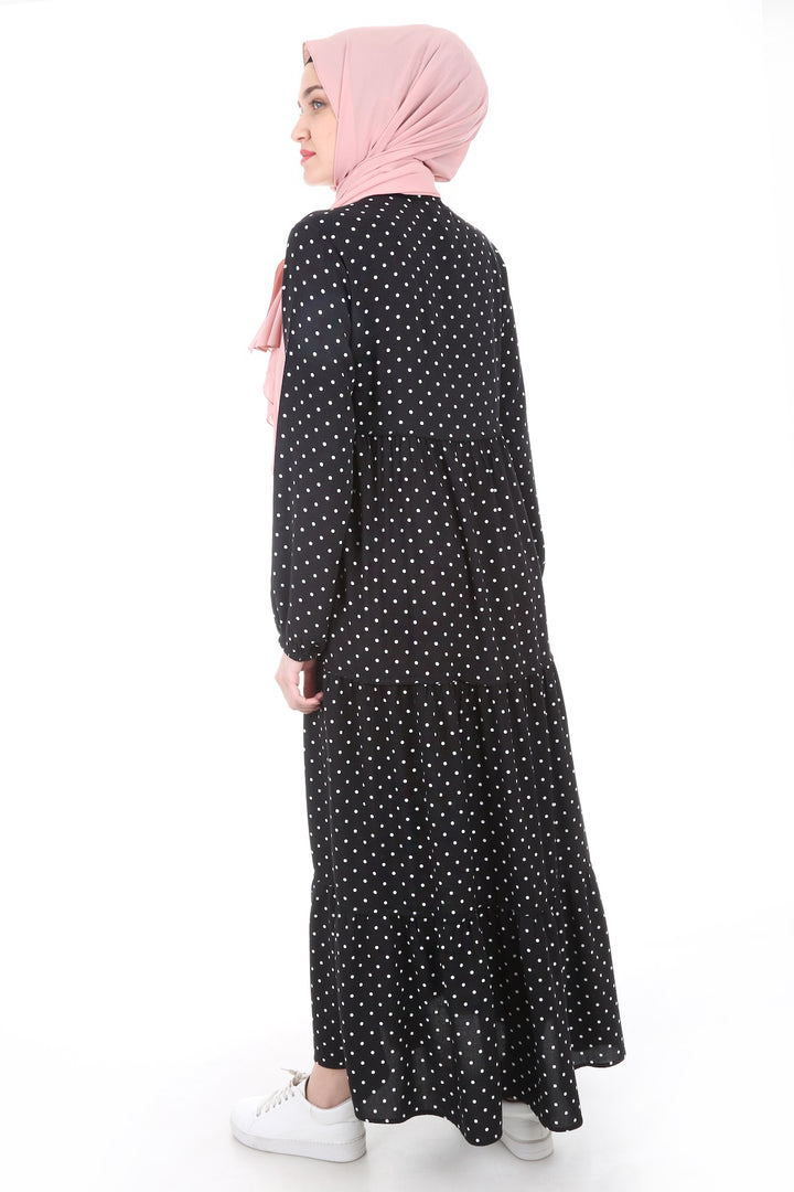 Bigdart 1627 Robe de modestie avec lien au cou - F. Noir