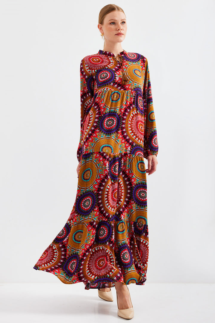 Bigdart 1627 Robe Modeste à Lacets - A.Moutarde