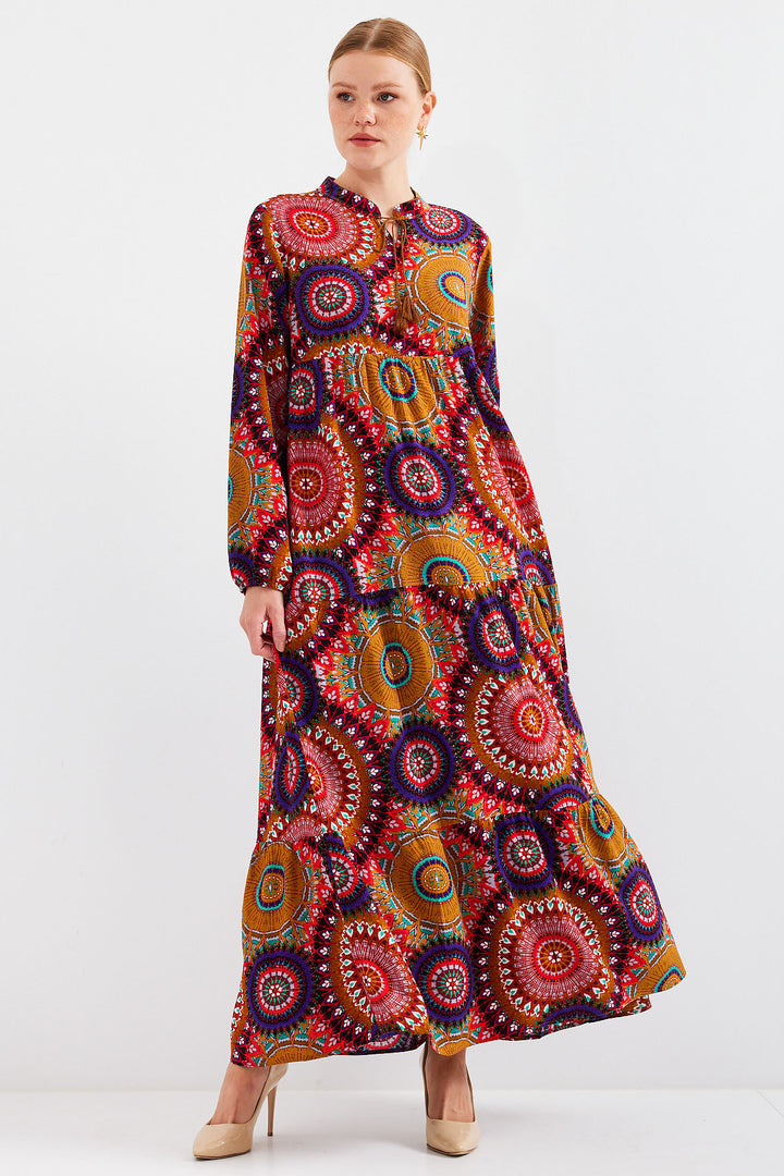 Bigdart 1627 Robe Modeste à Lacets - A.Moutarde