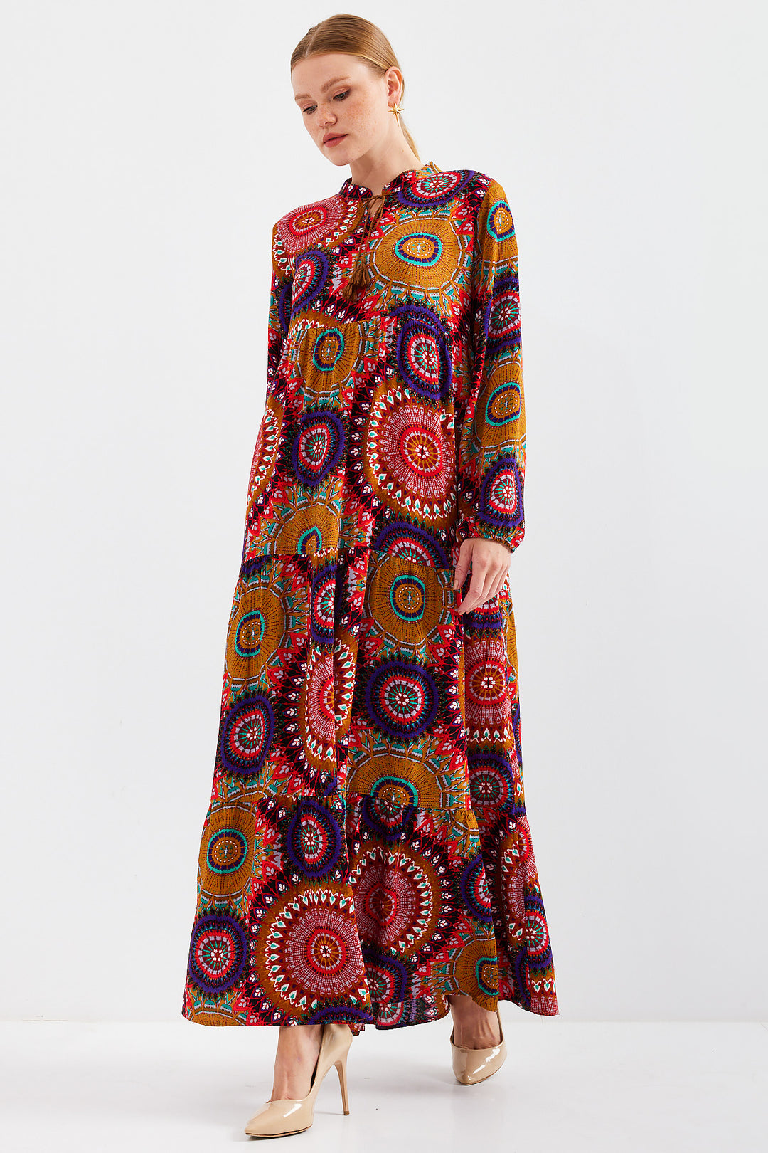 Bigdart 1627 Robe Modeste à Lacets - A.Moutarde
