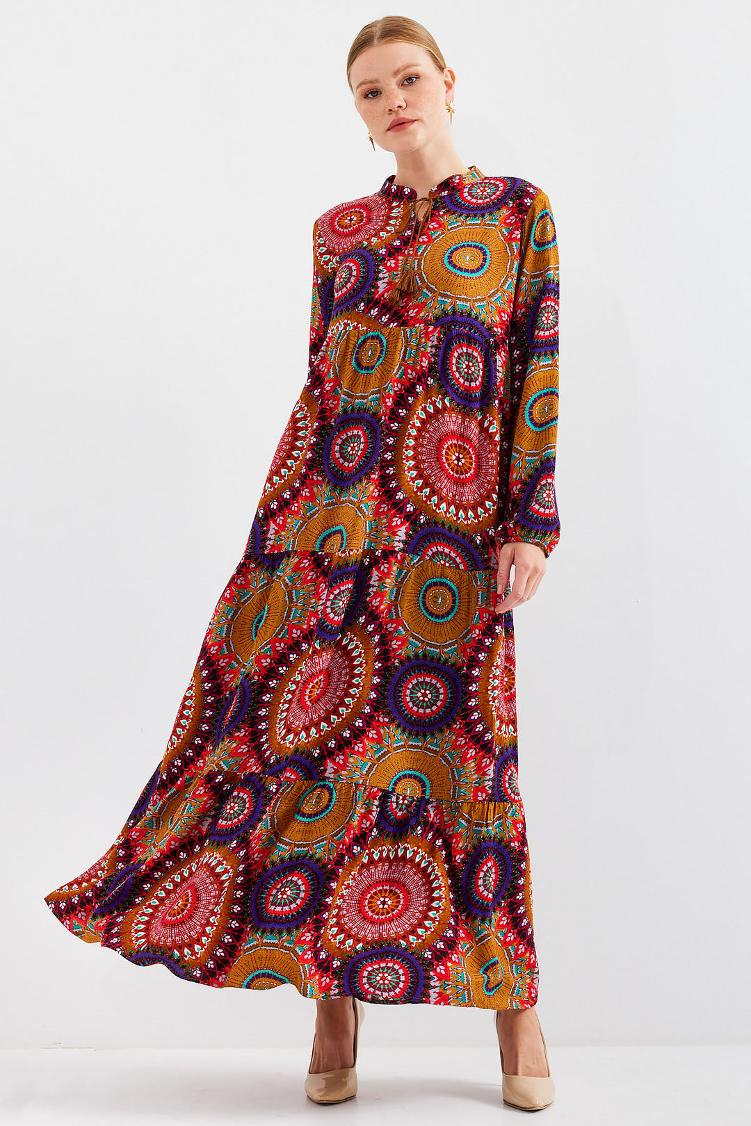 Bigdart 1627 Robe Modeste à Lacets - A.Moutarde
