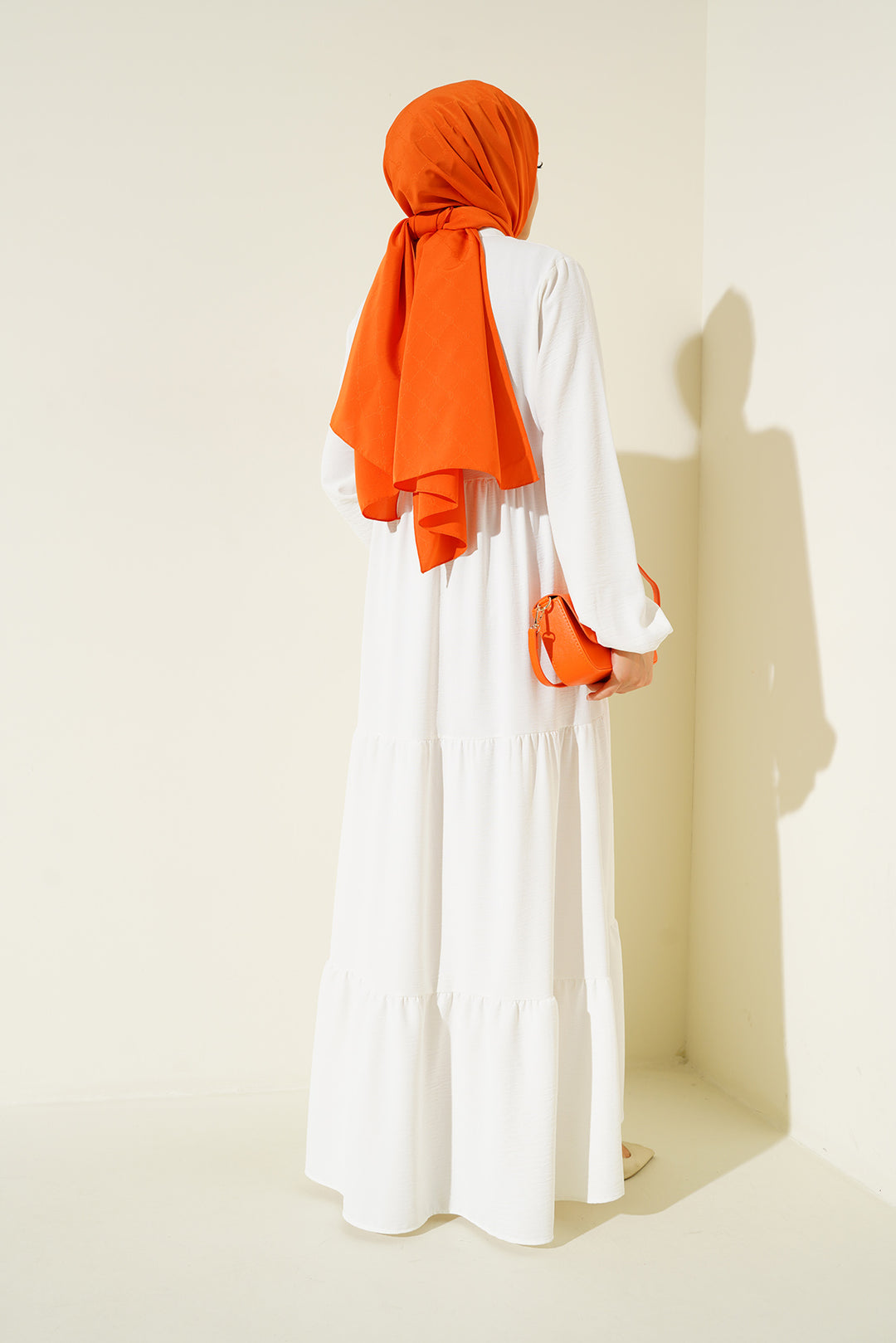 Bigdart 1627 Robe de modestie à lacets - Blanc