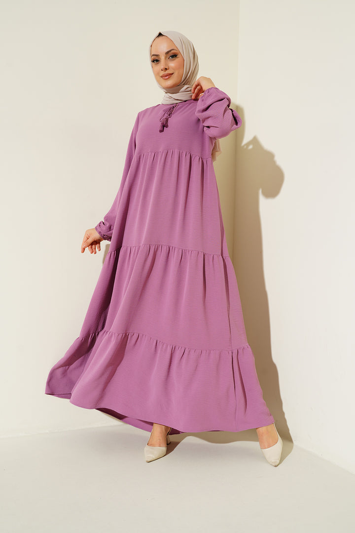Bigdart 1627 Robe Modeste à Lacets - Fuchsia