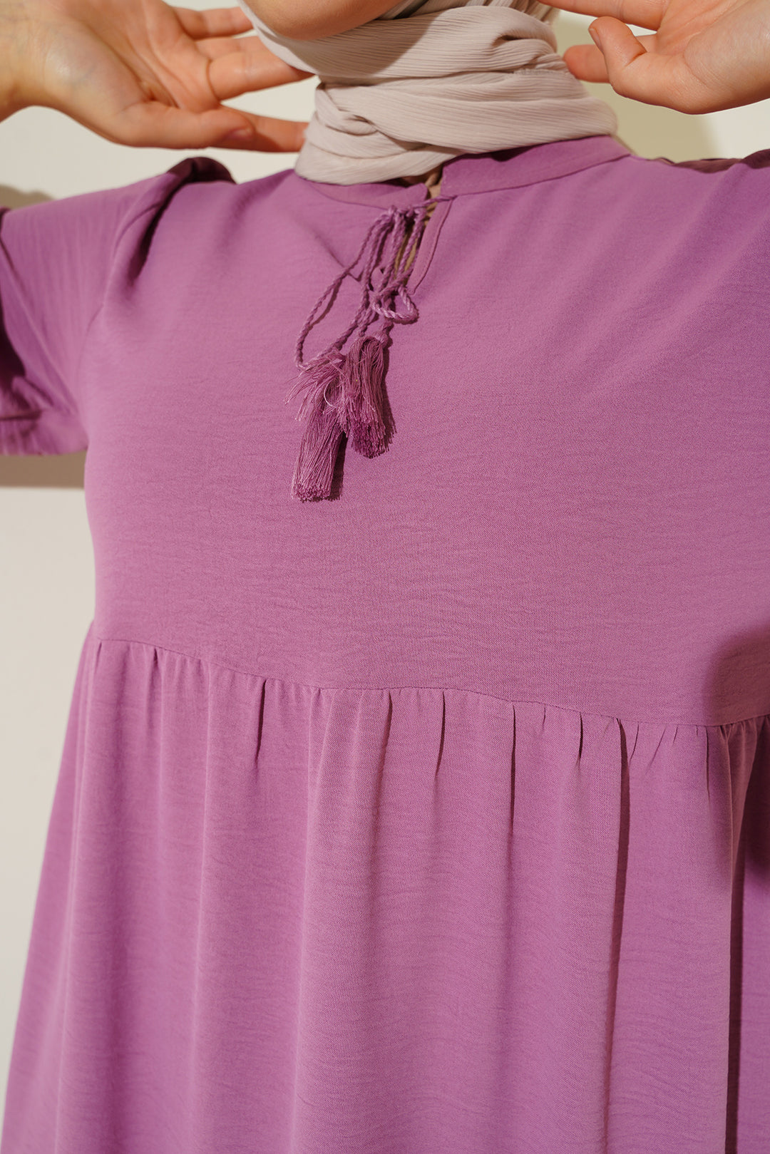 Bigdart 1627 Robe Modeste à Lacets - Fuchsia