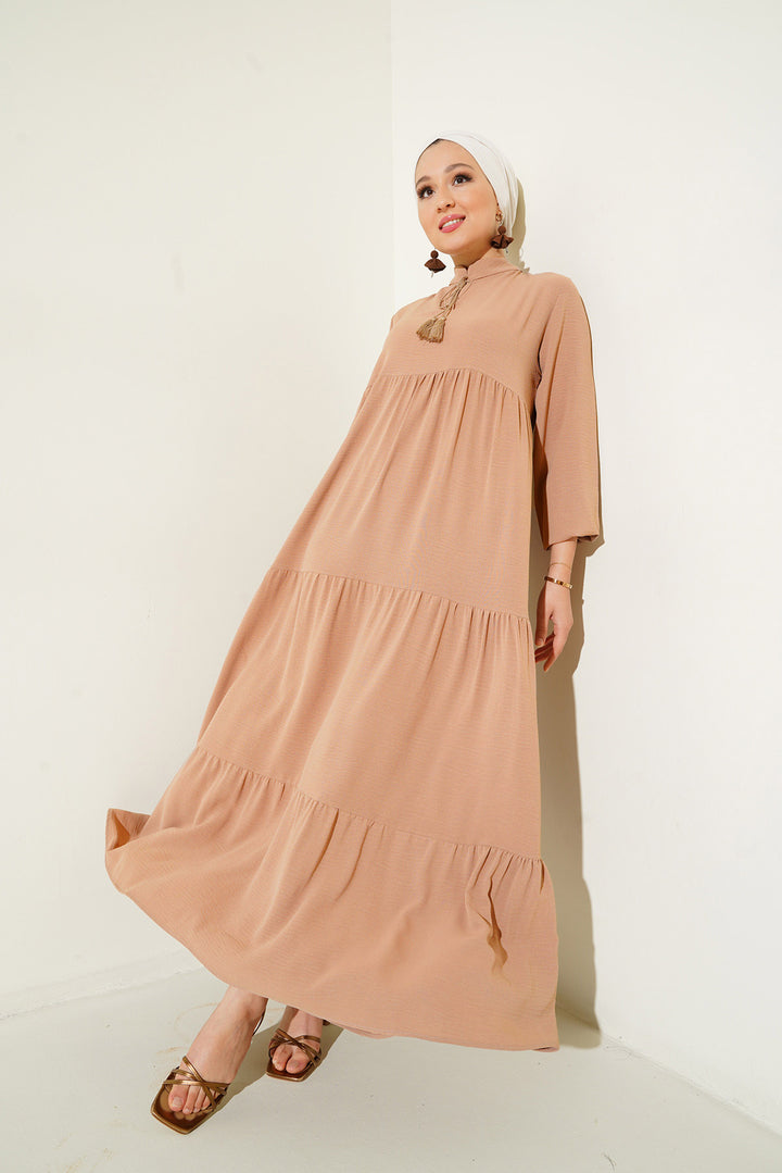 Bigdart 1627 Robe modeste à lacets - Sable