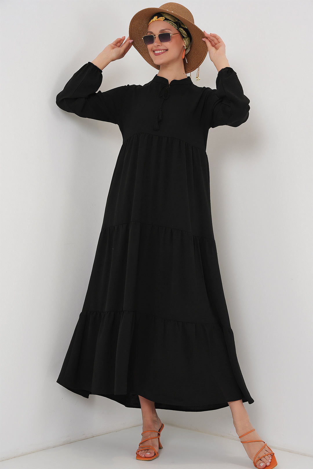 Bigdart Robe Modeste à Lacets 1627 - Noir