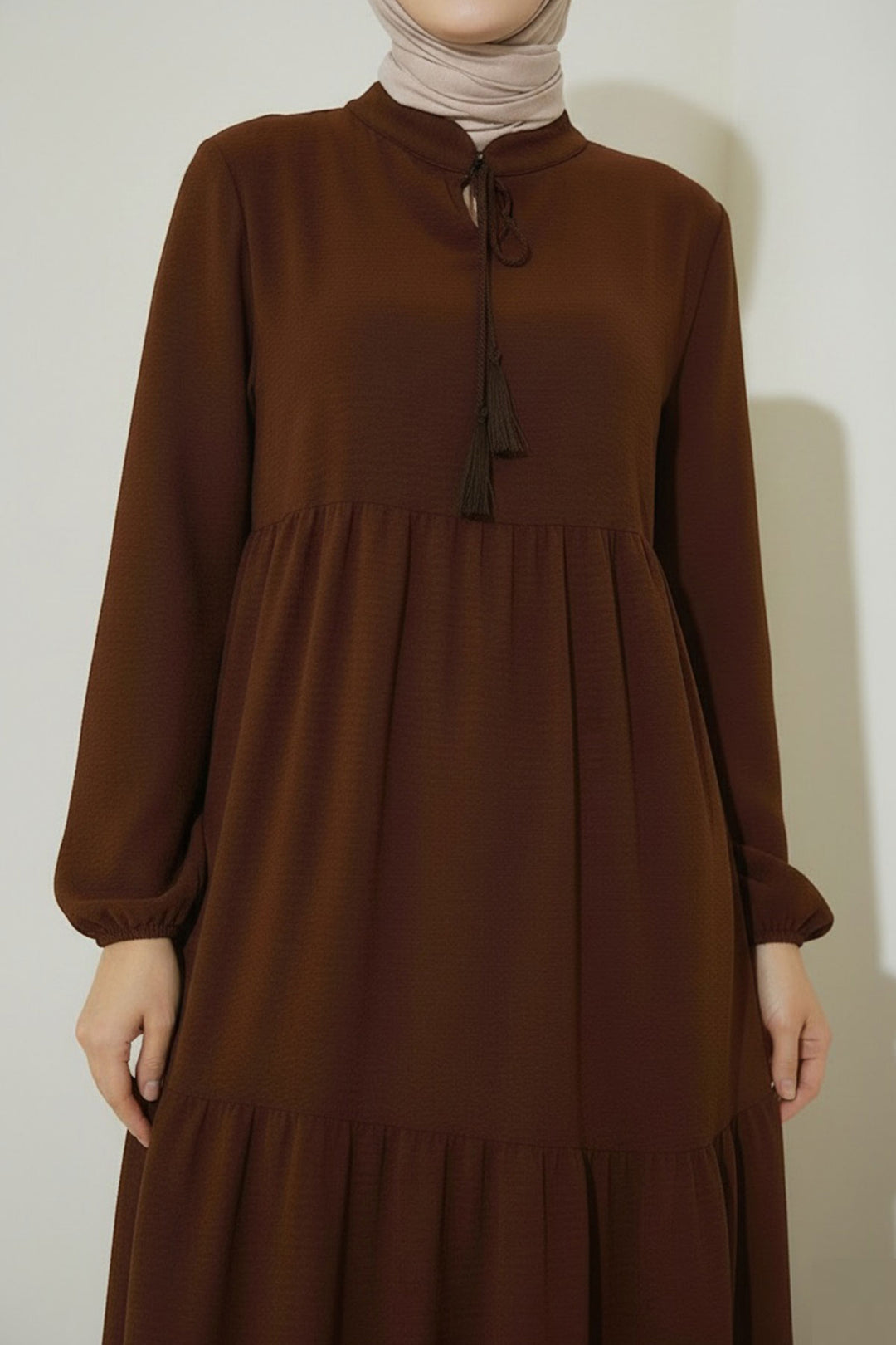 Bigdart Robe Modeste à Lacets 1627 - Marron
