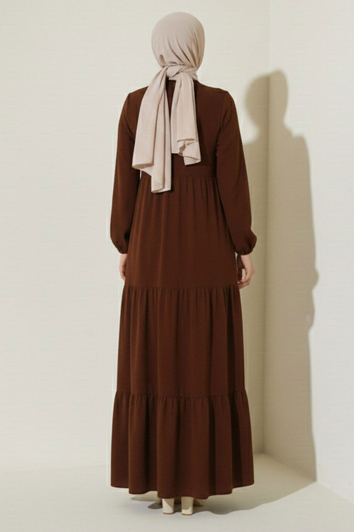 Bigdart Robe Modeste à Lacets 1627 - Marron
