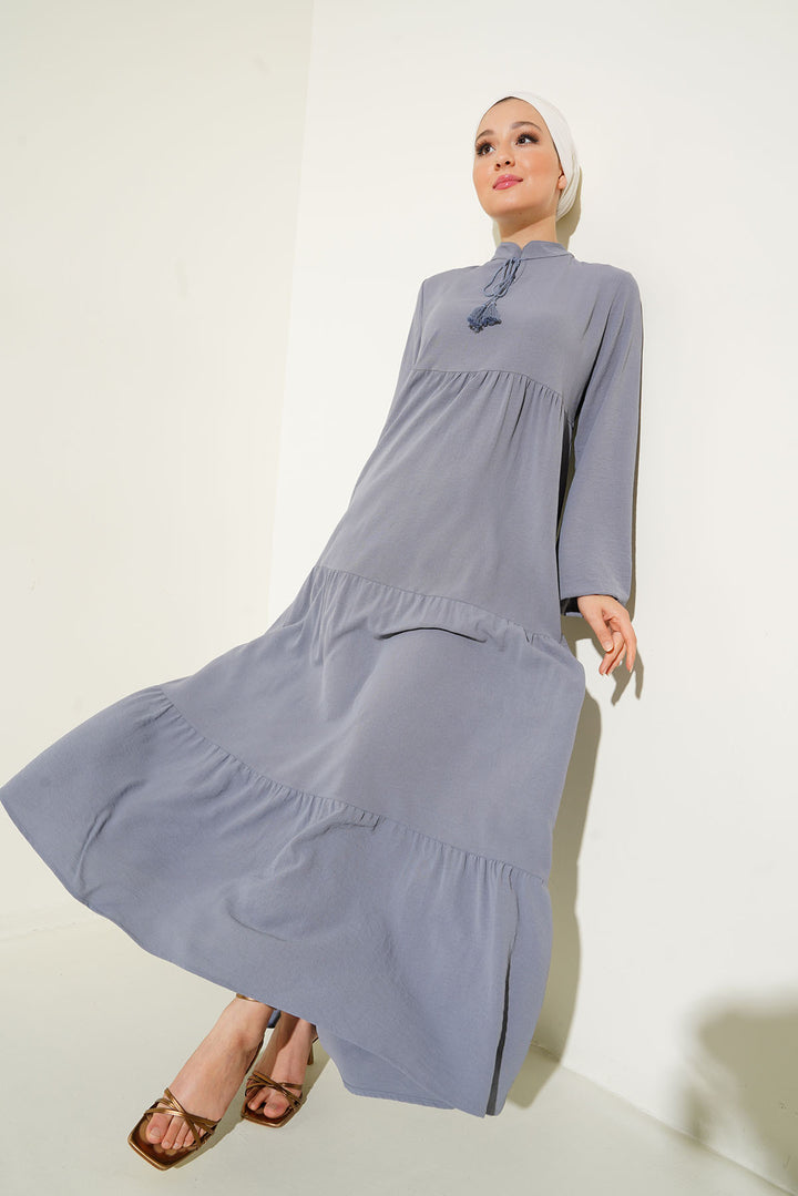 Bigdart Robe de modestie à lacets 1627 - Gris