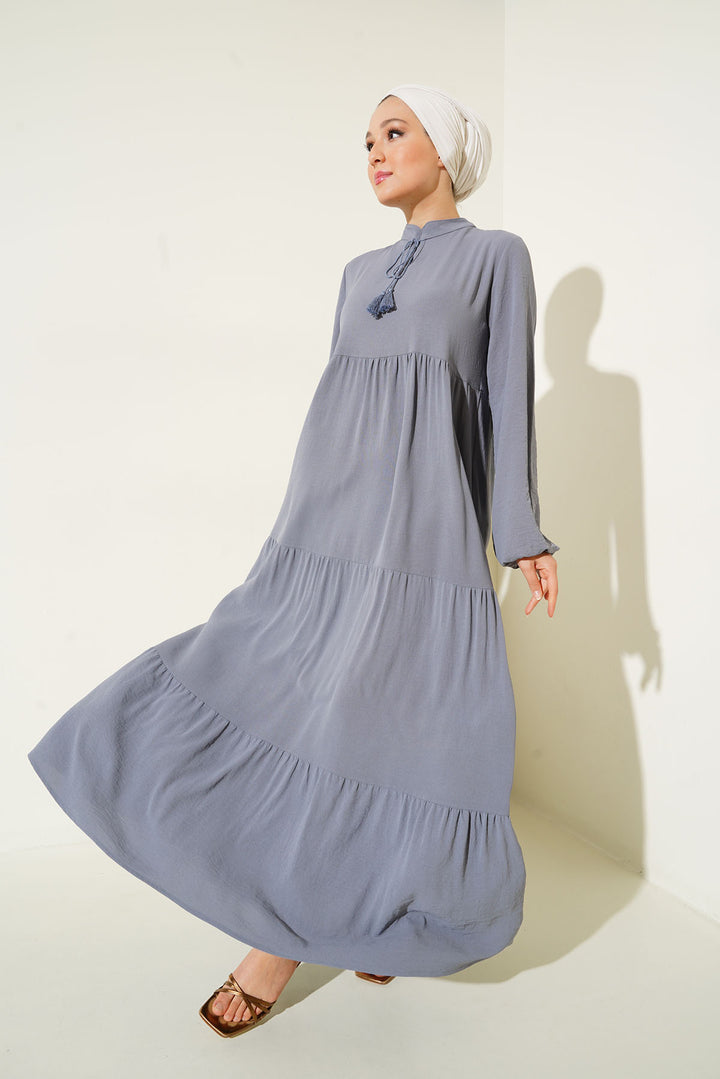 Bigdart Robe de modestie à lacets 1627 - Gris