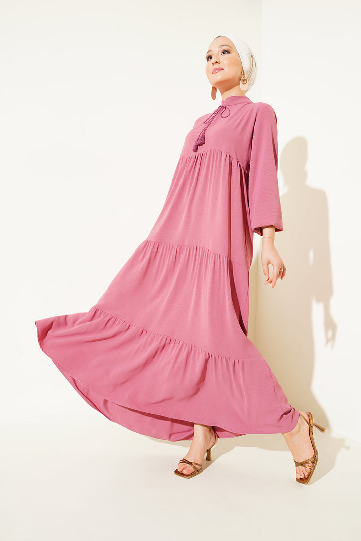 Bigdart Robe modeste à lacets 1627 - gül kurusu