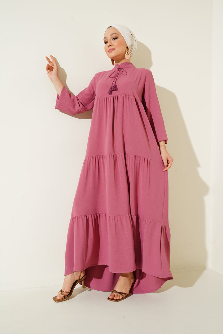 Bigdart Robe modeste à lacets 1627 - gül kurusu