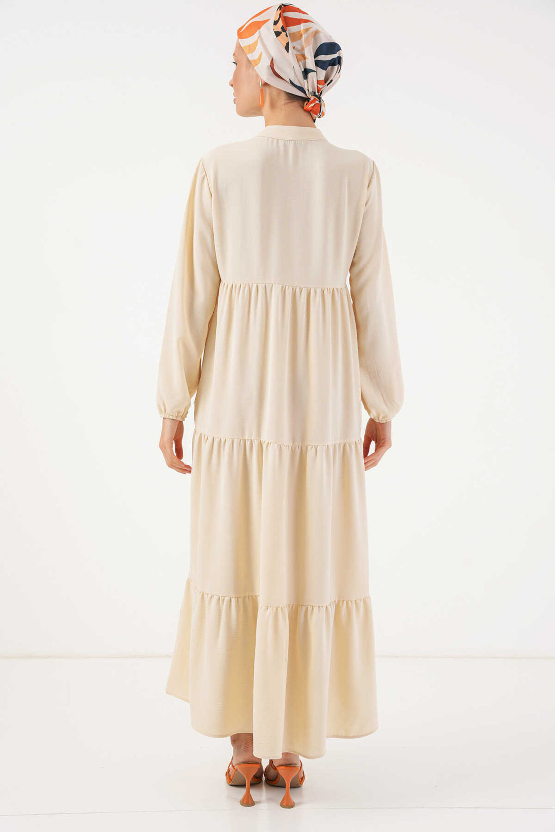 Bigdart 1627 Robe de hijab à lacets - Crème