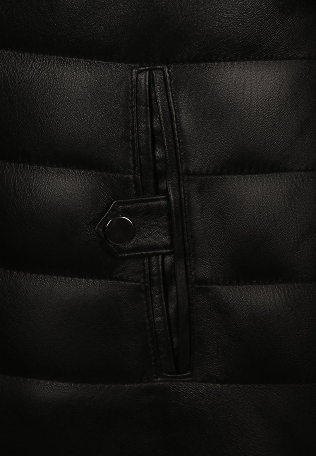 Felix Hardy Veste en Cuir Doudoune à Capuche avec Détails en Fourrure pour Homme - Noir
