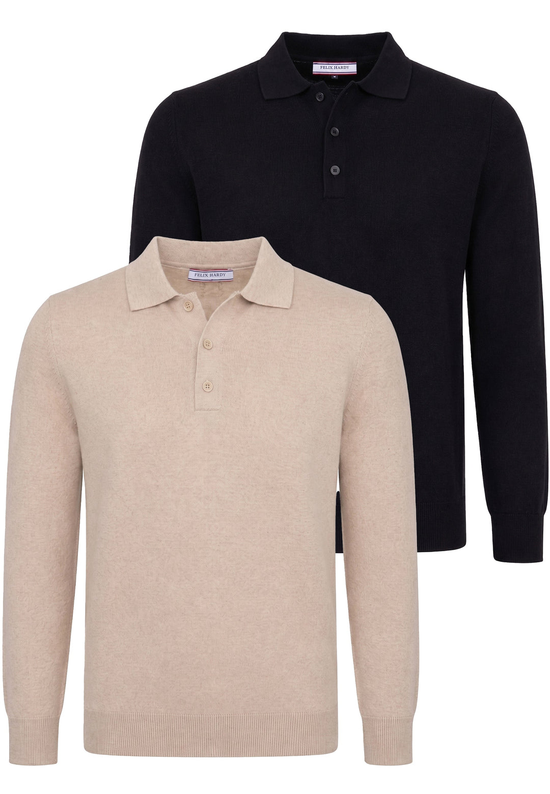 Felix Hardy Homme Pull Col Polo 2 Pièces - Beige