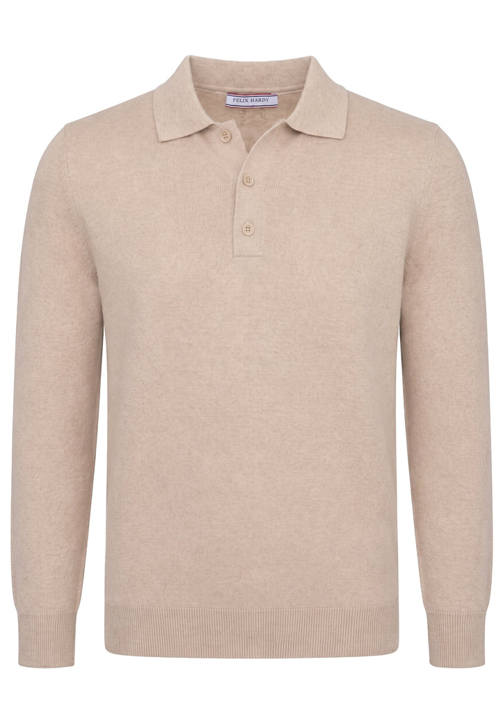 Felix Hardy Homme Pull Col Polo 2 Pièces - Beige