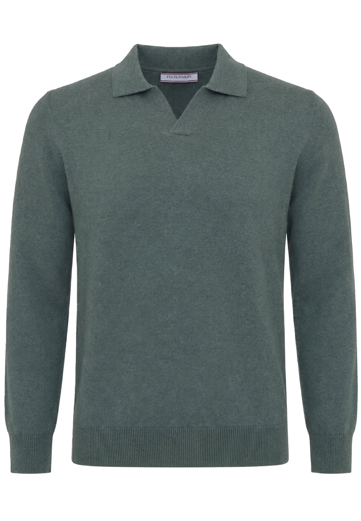 Felix Hardy Homme Pull Col Polo 2 Pièces - Kaki