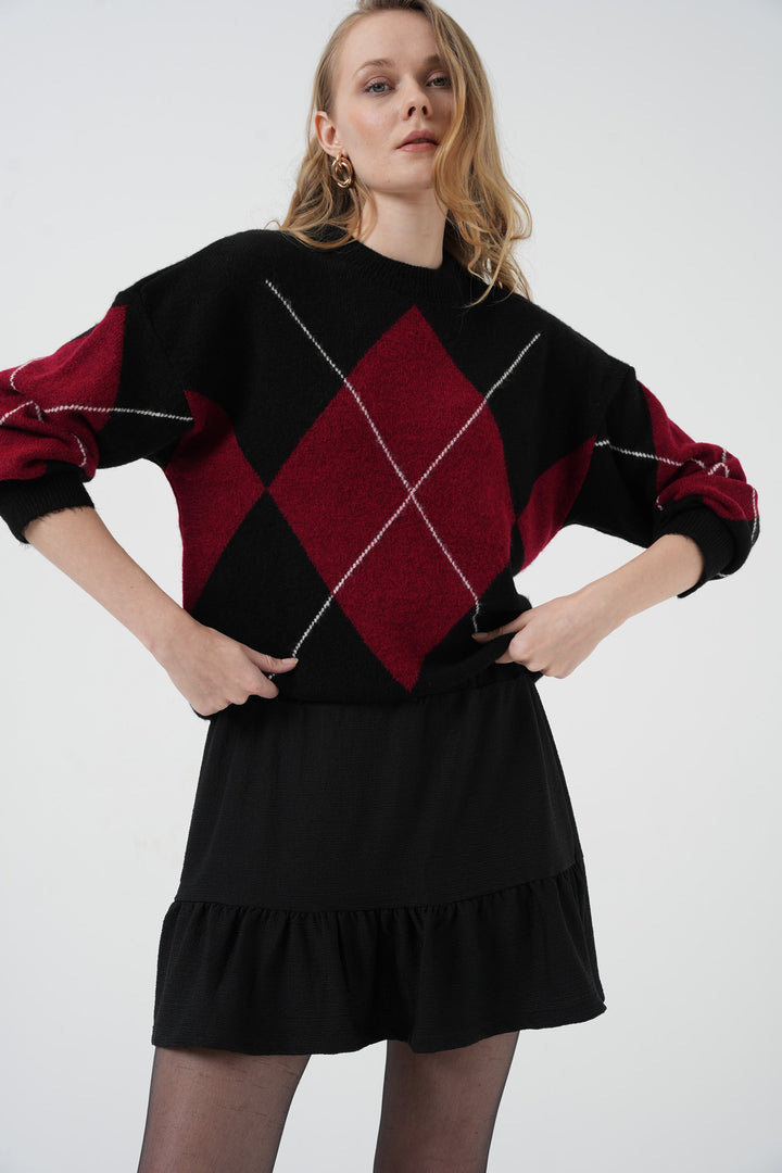 Bigdart 1884 Jupe mini en tricot noire - Noir