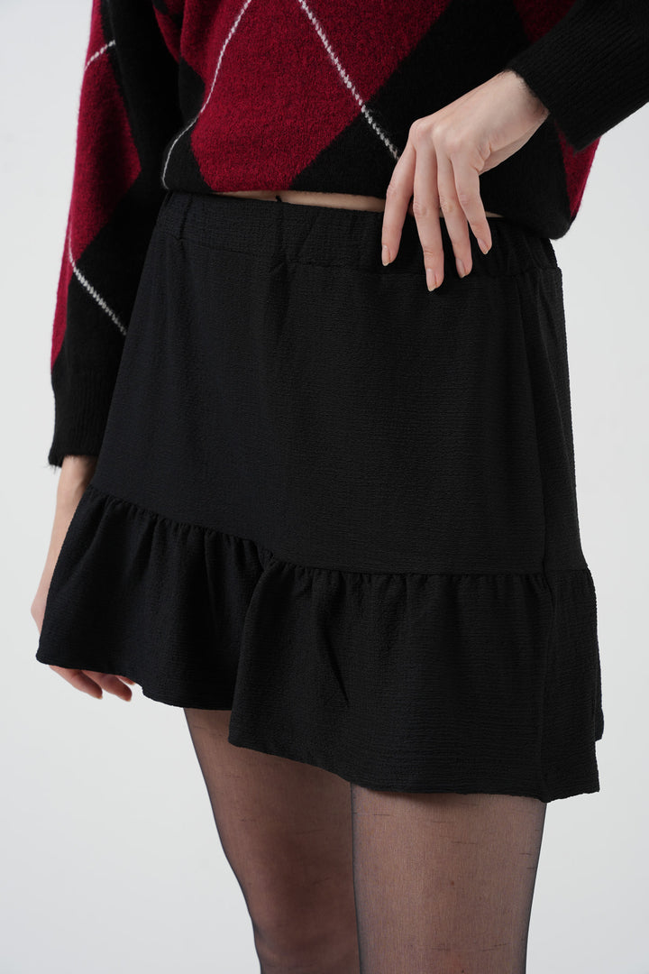Bigdart 1884 Jupe mini en tricot noire - Noir