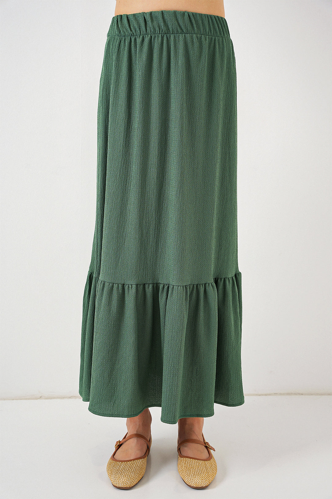 Bigdart Jupe longue tricotée 1886 - Vert émeraude