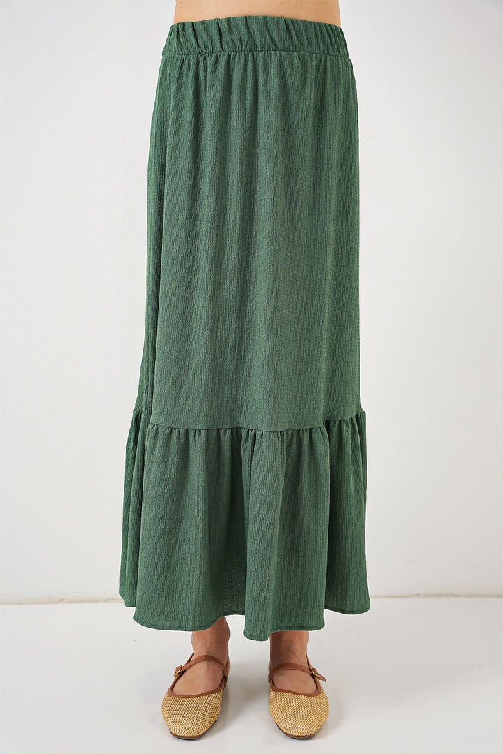 Bigdart Jupe longue tricotée 1886 - Vert émeraude