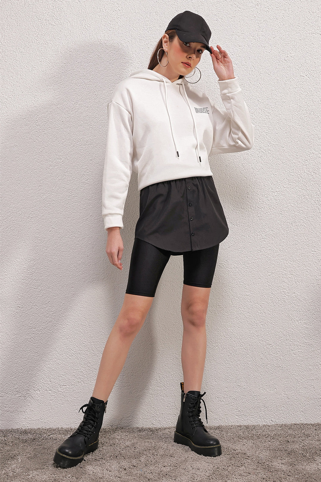 Bigdart 1888 Jupe Chemisier Sweatshirt - Noir