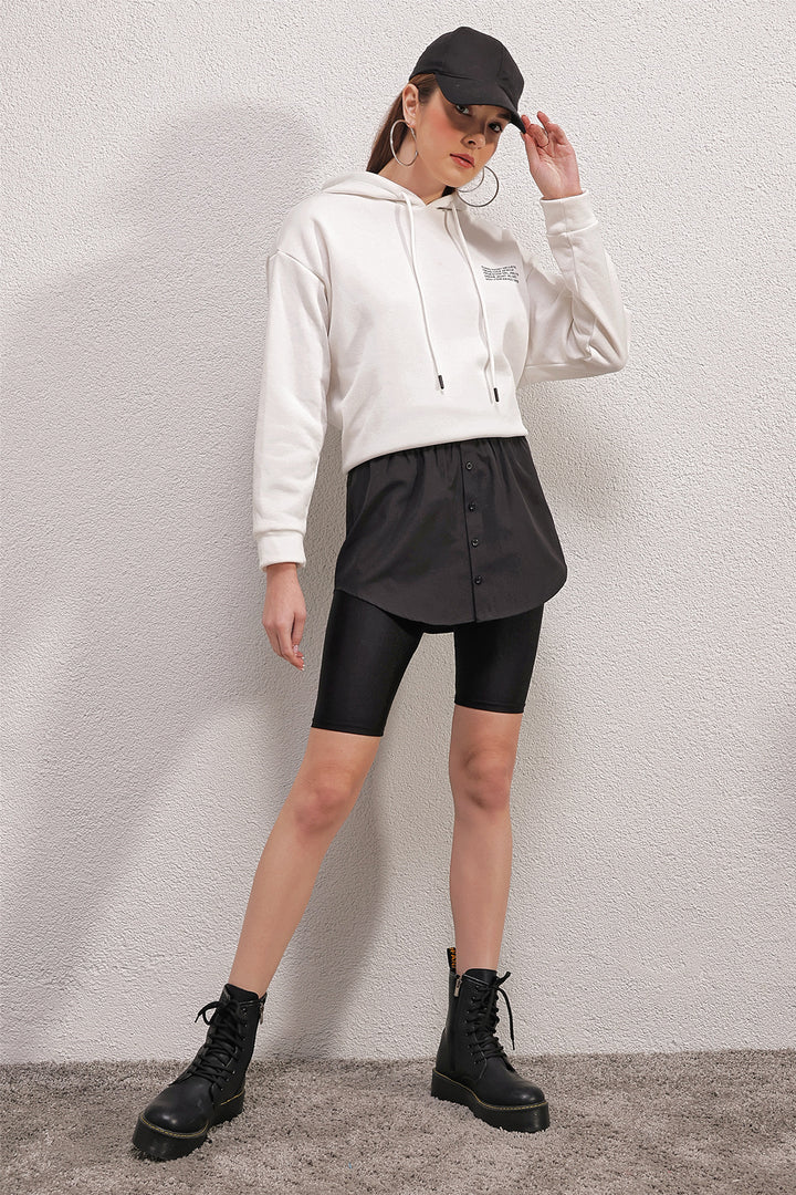 Bigdart 1888 Jupe Chemisier Sweatshirt - Noir