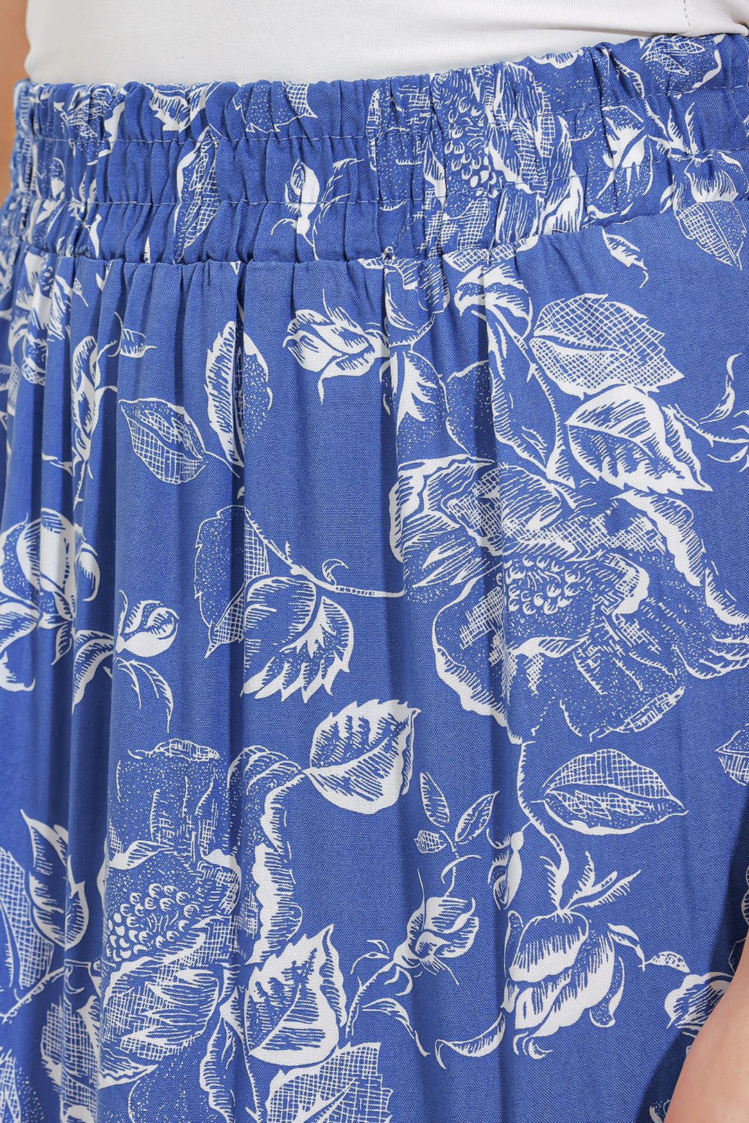 Bigdart Jupe longue en viscose à motifs indigo pour femme 1898