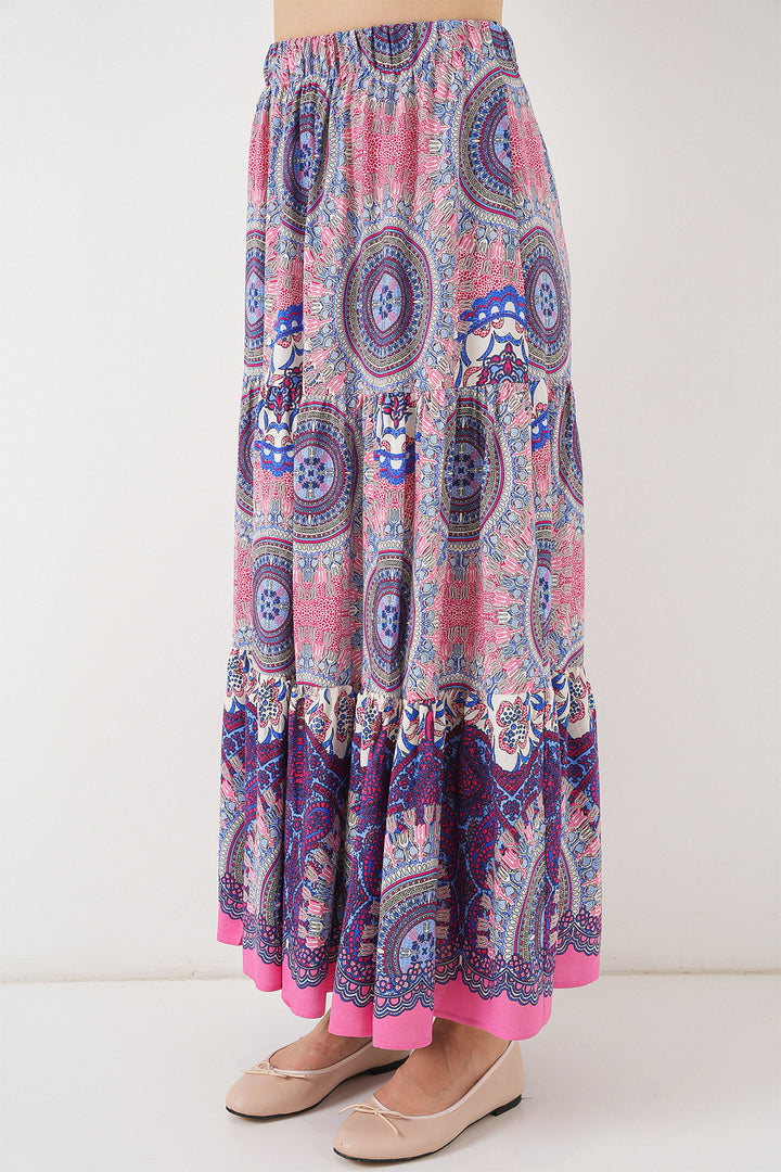 Bigdart Jupe longue à motifs 1898 - Rose