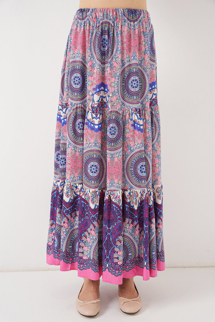 Bigdart Jupe longue à motifs 1898 - Rose