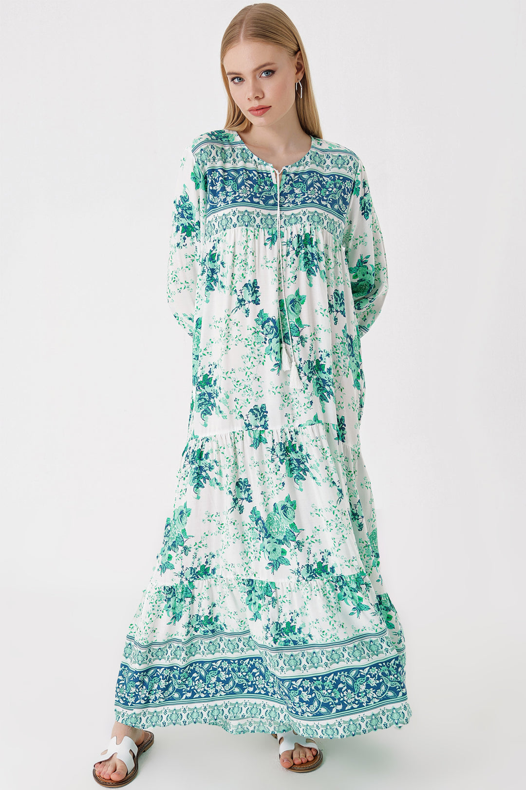 Bigdart 1947 Robe longue à motifs - Vert
