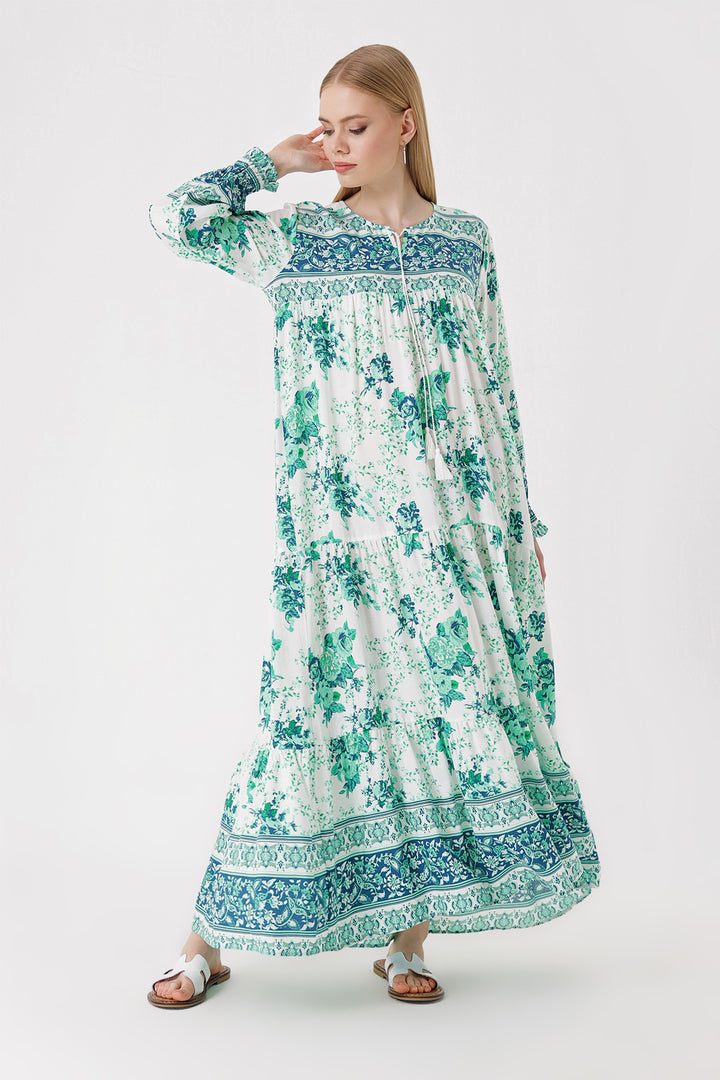 Bigdart 1947 Robe longue à motifs - Vert